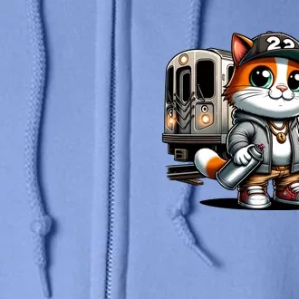 Spray And Purr: The Graffiti CatS Masterpiece Full Zip Hoodie