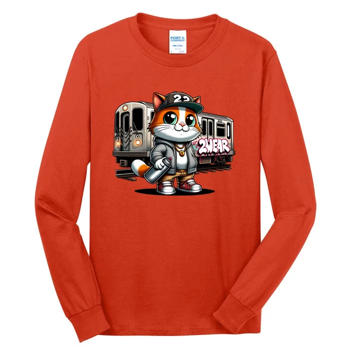 Spray And Purr: The Graffiti CatS Masterpiece Tall Long Sleeve T-Shirt