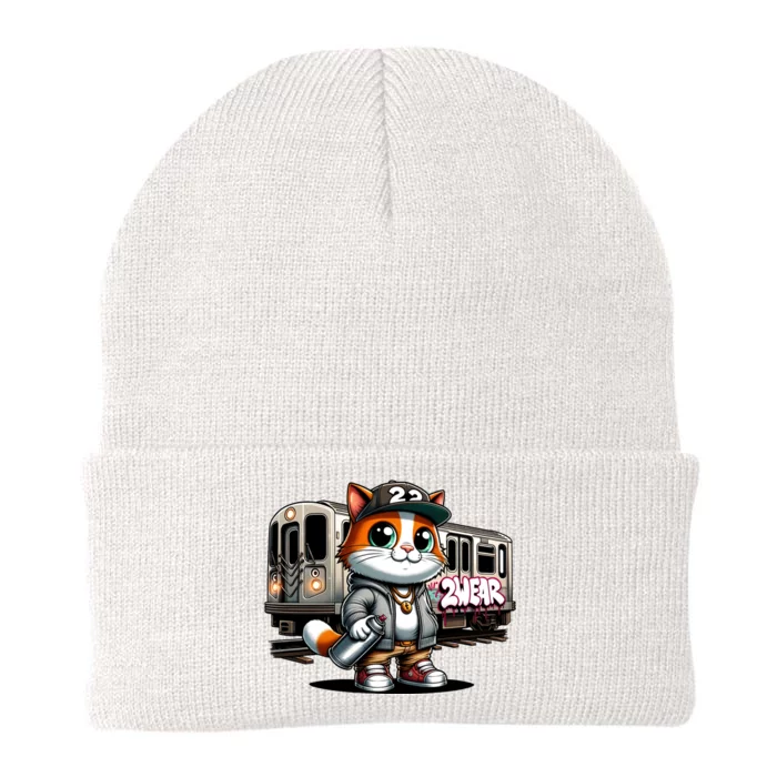 Spray And Purr: The Graffiti CatS Masterpiece Knit Cap Winter Beanie