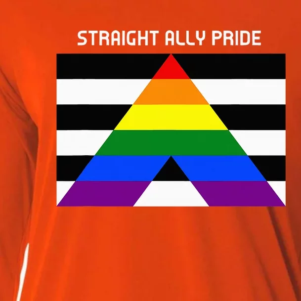 Straight Ally Pride Flag For Any Proud Heterosexual Ally Cooling Performance Long Sleeve Crew