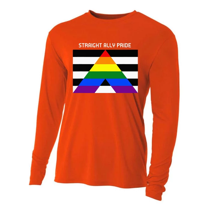 Straight Ally Pride Flag For Any Proud Heterosexual Ally Cooling Performance Long Sleeve Crew