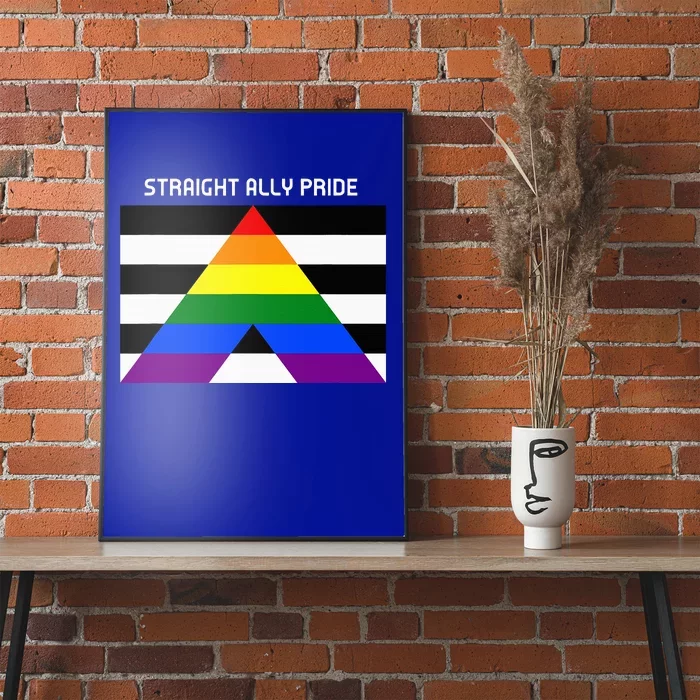 Straight Ally Pride Flag For Any Proud Heterosexual Ally Poster