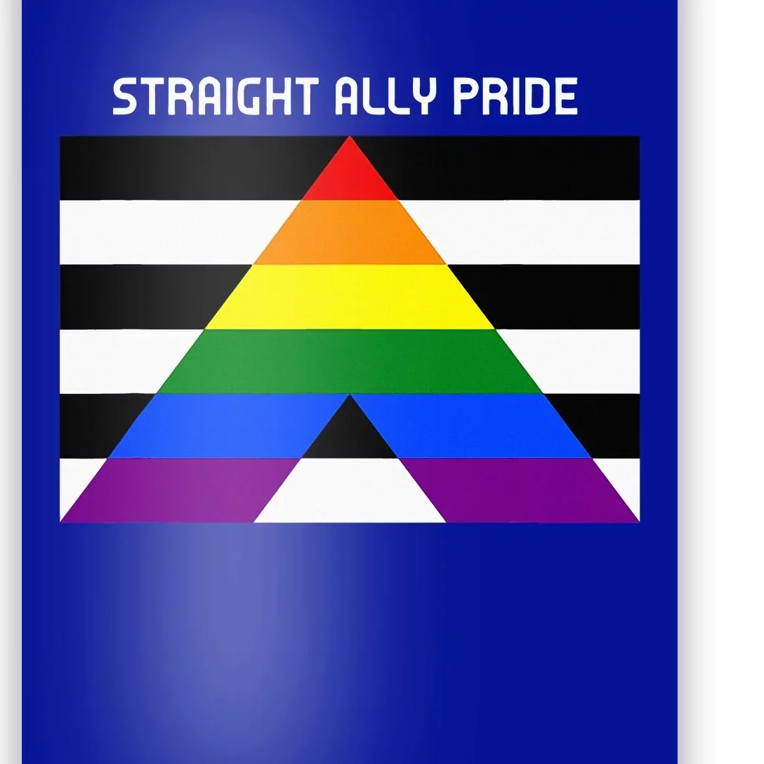 Straight Ally Pride Flag For Any Proud Heterosexual Ally Poster