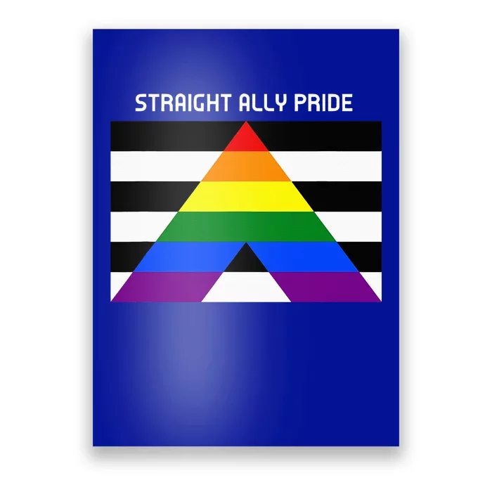 Straight Ally Pride Flag For Any Proud Heterosexual Ally Poster