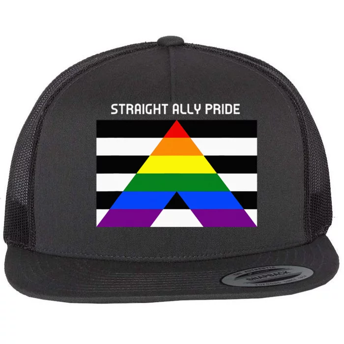 Straight Ally Pride Flag For Any Proud Heterosexual Ally Flat Bill Trucker Hat