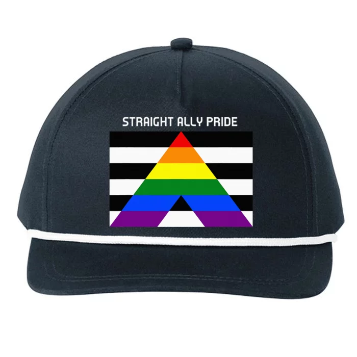 Straight Ally Pride Flag For Any Proud Heterosexual Ally Snapback Five-Panel Rope Hat