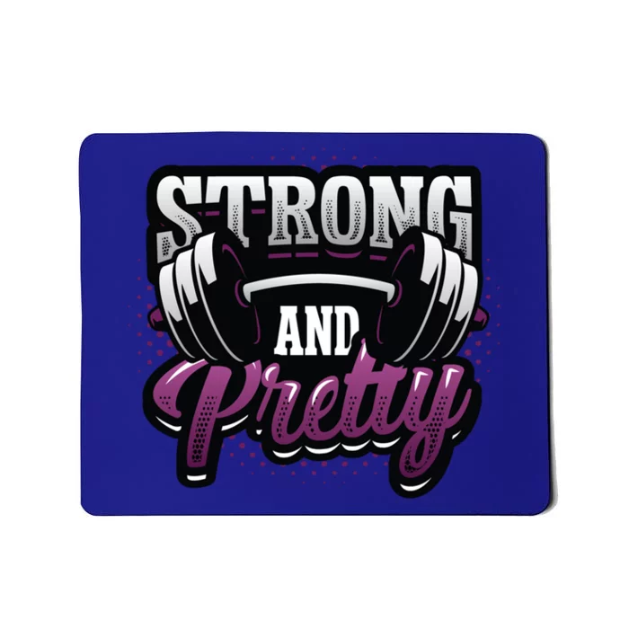 Strong And Pretty Female Bodybuilder Weightlifting Gift Mousepad