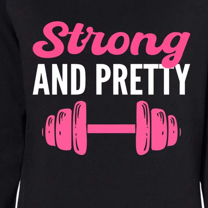 Strong And Pretty Fitness Coach Meaningful Gift Womens California Wash Sweatshirt