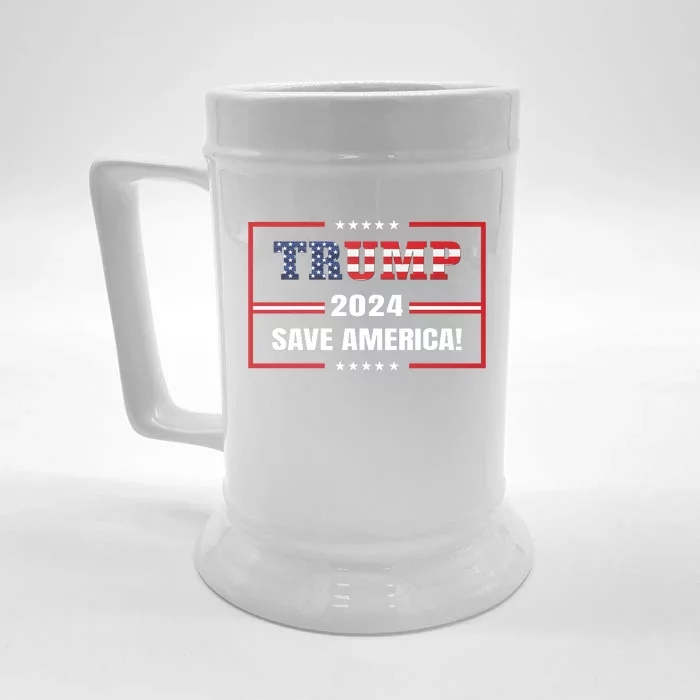 Save America Patriotic Theme Front & Back Beer Stein