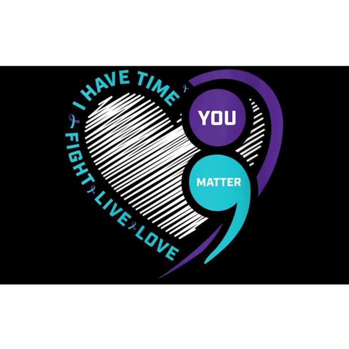 Suicide Awareness Prevention Heart Semi Colon You Matter Bumper Sticker