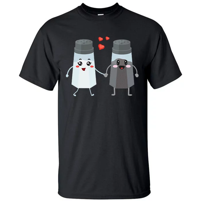 Salt And Pepper Shaker Couple Gift For Chefs And Cooks Tall T-Shirt