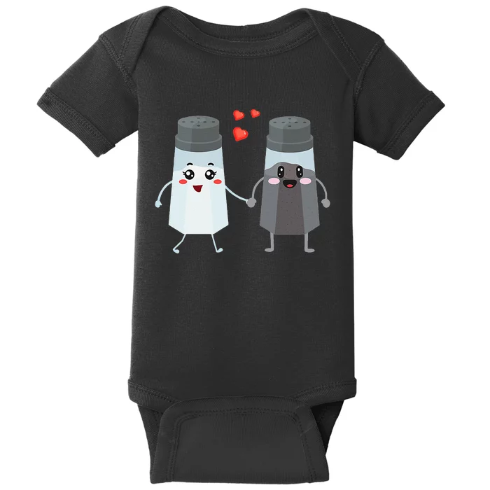 Salt And Pepper Shaker Couple Gift For Chefs And Cooks Baby Bodysuit