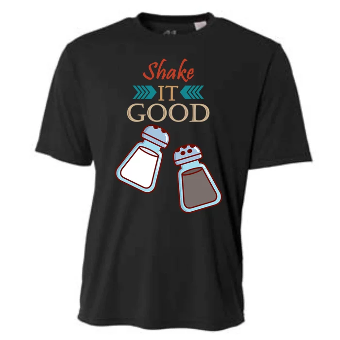 Salt And Pepper Shaker Shake It Good For Kitchen Chefs Gift Cooling Performance Crew T-Shirt