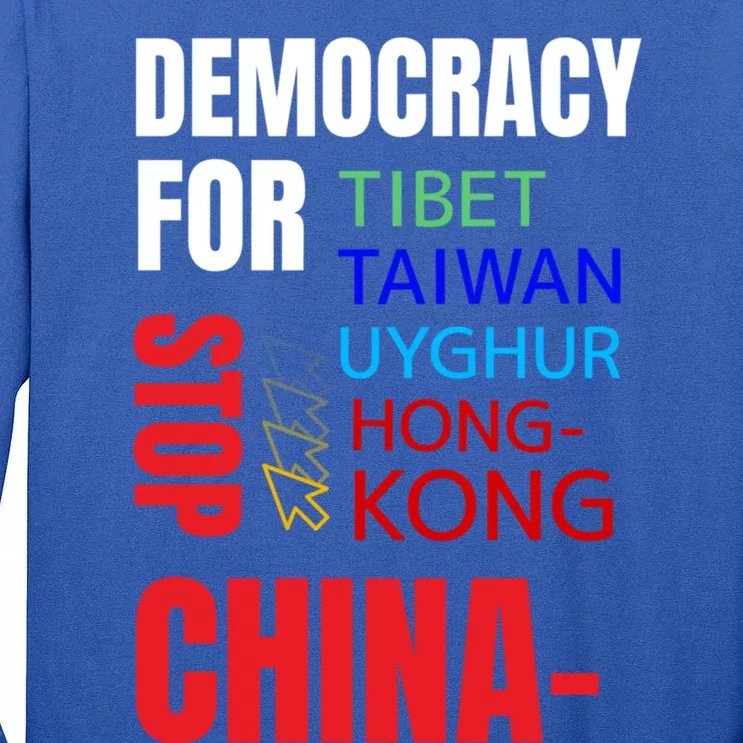 Support And Protest For Taiwan Democracy And Independence Great Gift Tall Long Sleeve T-Shirt