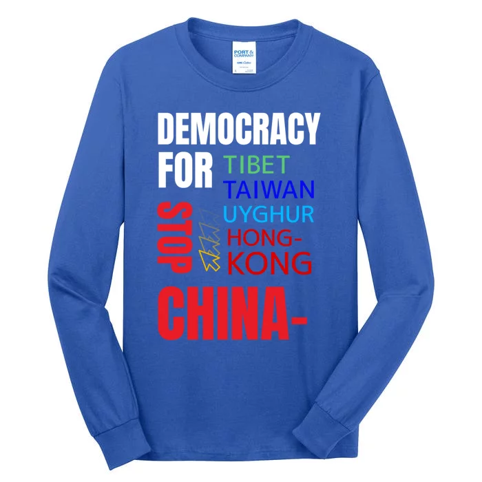 Support And Protest For Taiwan Democracy And Independence Great Gift Tall Long Sleeve T-Shirt