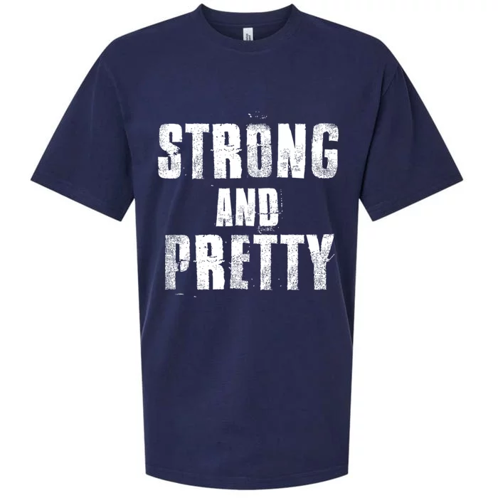 Strong And Pretty Gym Fitness Motivation Cute Gift Sueded Cloud Jersey T-Shirt