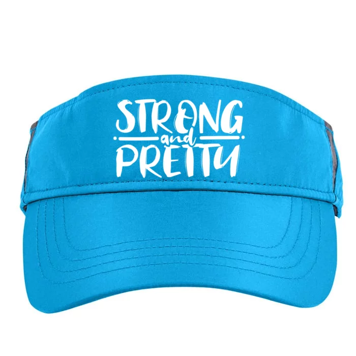 Strong And Pretty Weightlifting Gift Adult Drive Performance Visor