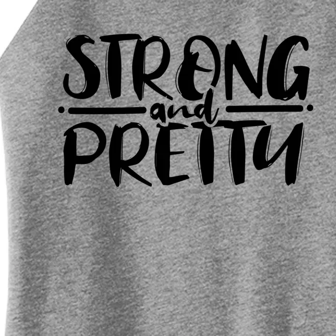 Strong And Pretty Weightlifting Gift Women’s Perfect Tri Rocker Tank