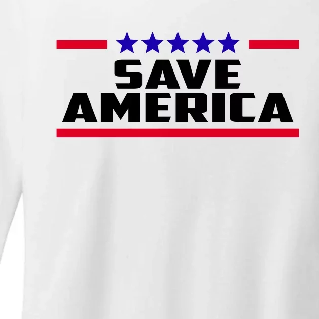 Save America Political Election Womens CVC Long Sleeve Shirt