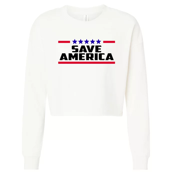 Save America Political Election Cropped Pullover Crew