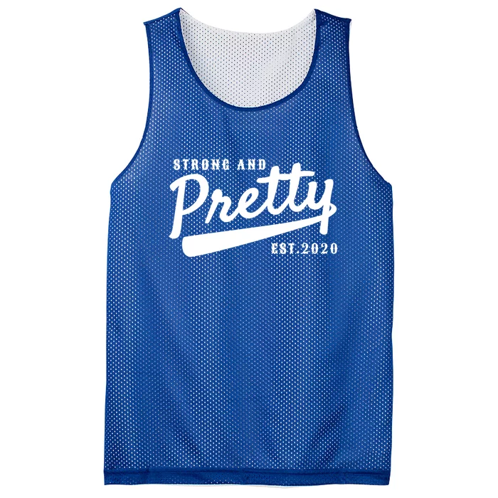 Strong And Pretty Gift Mesh Reversible Basketball Jersey Tank