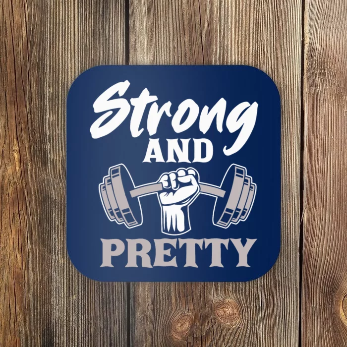 Strong And Pretty Gym Fitness Sport Bodybuilding Coaster