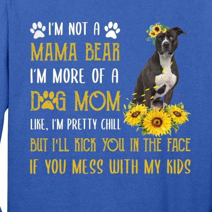 Sunflower American Pit Bull Mom Mothers Day Dog Mom Great Gift Tall Long Sleeve T-Shirt