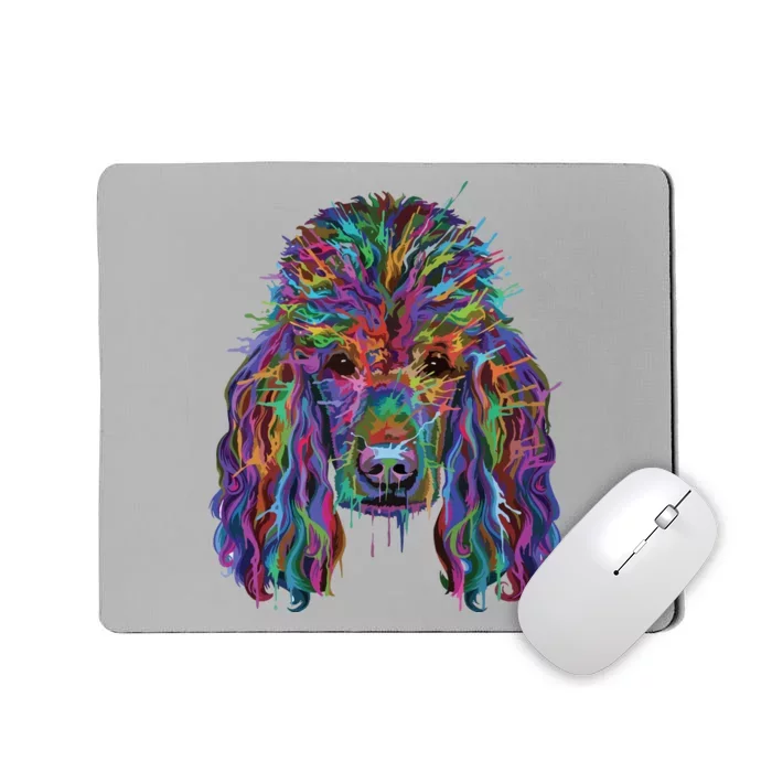 Splash Art Poodle Long Sleeve Poodle Owners Gifts Long Sleeve T Mousepad