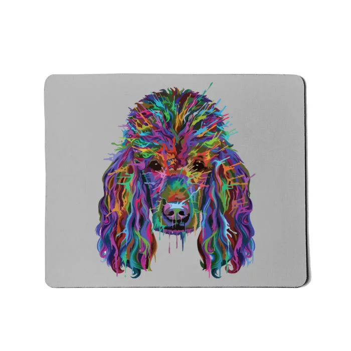 Splash Art Poodle Long Sleeve Poodle Owners Gifts Long Sleeve T Mousepad