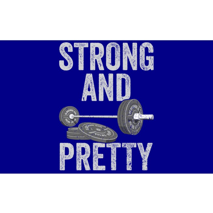 Strong And Pretty Gift Funny Gym Motivation Workout Gift Bumper Sticker