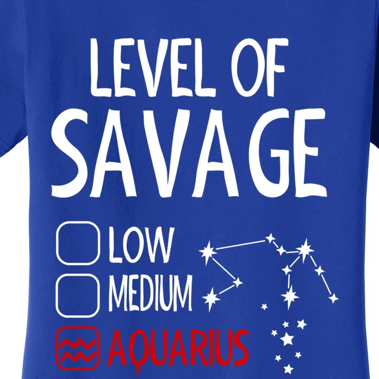 Savage Aquarius Queen Zodiac Birthday Print Cute Gift Women's T-Shirt