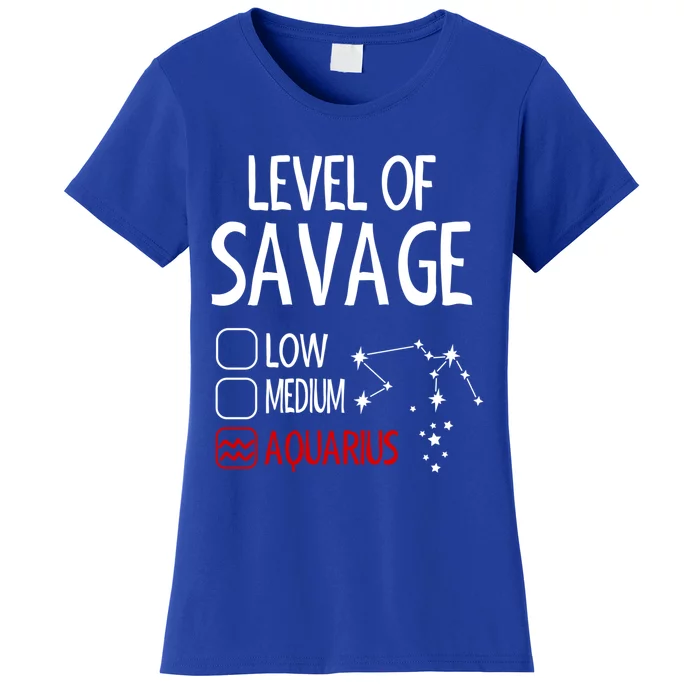 Savage Aquarius Queen Zodiac Birthday Print Cute Gift Women's T-Shirt