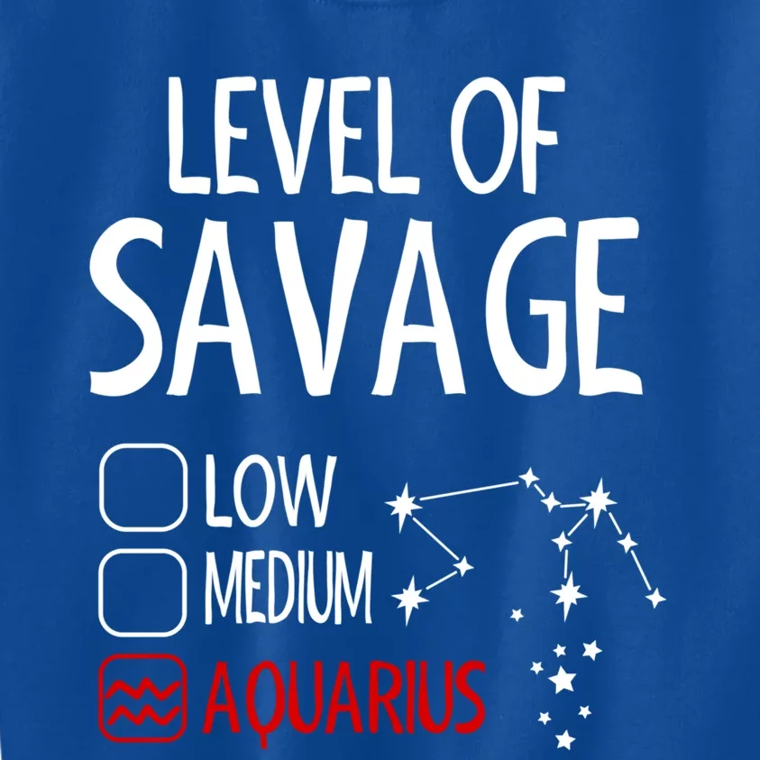 Savage Aquarius Queen Zodiac Birthday Print Cute Gift Kids Sweatshirt