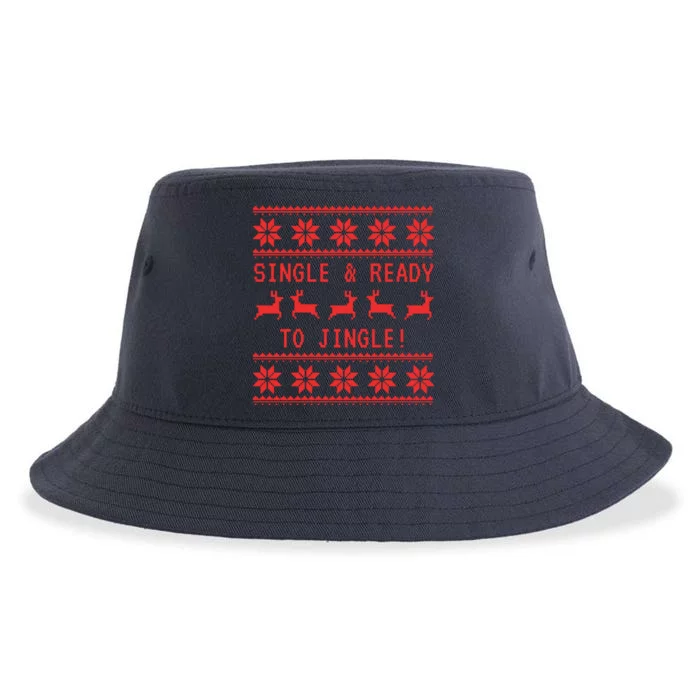 Single And Ready To Jingle Sustainable Bucket Hat