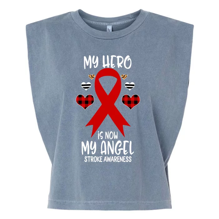 Stroke Awareness Remembrance Hero Is Now My Angel Cute Gift Garment-Dyed Women's Muscle Tee