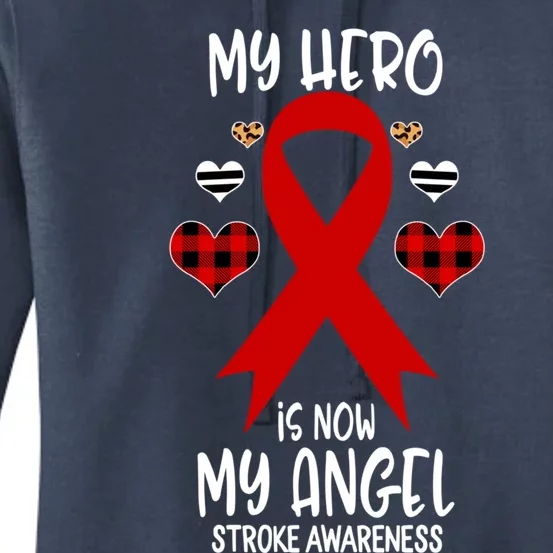 Stroke Awareness Remembrance Hero Is Now My Angel Cute Gift Women's Pullover Hoodie