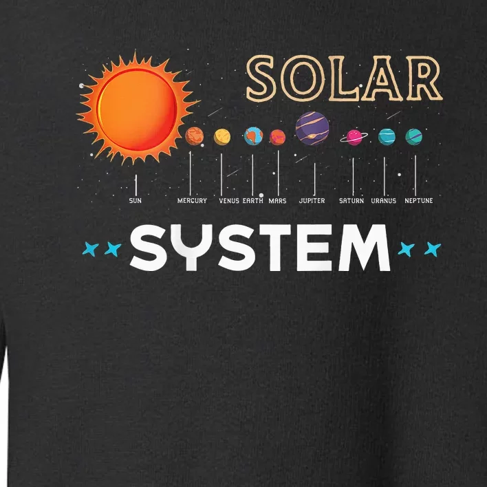 Space and Rocket BACKPRINT Design for Solar System Toddler Sweatshirt