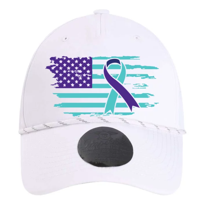 Suicide Awareness Ribbon American Flag Performance The Dyno Cap