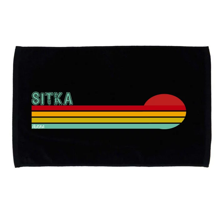 Sitka Alaska Retro Sunset Microfiber Hand Towel