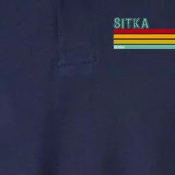 Sitka Alaska Retro Sunset Softstyle Adult Sport Polo