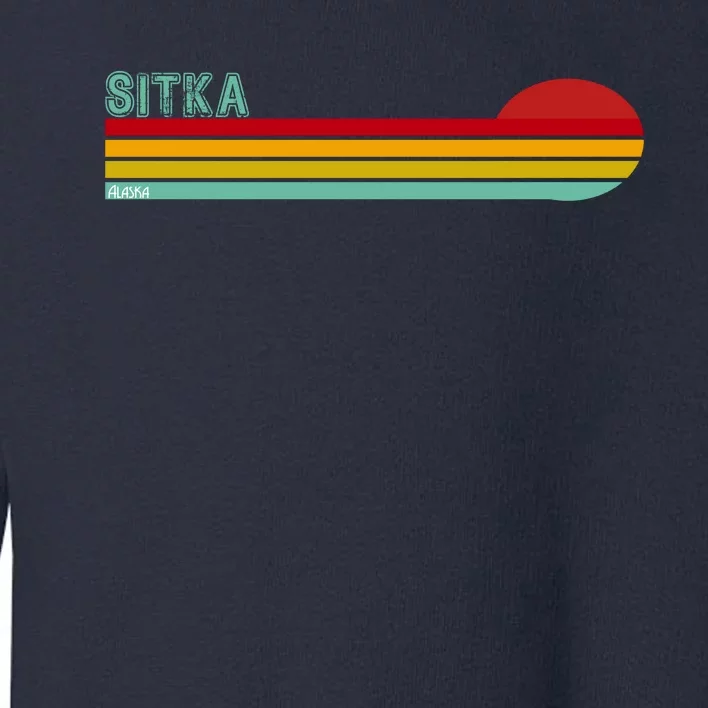 Sitka Alaska Retro Sunset Toddler Sweatshirt