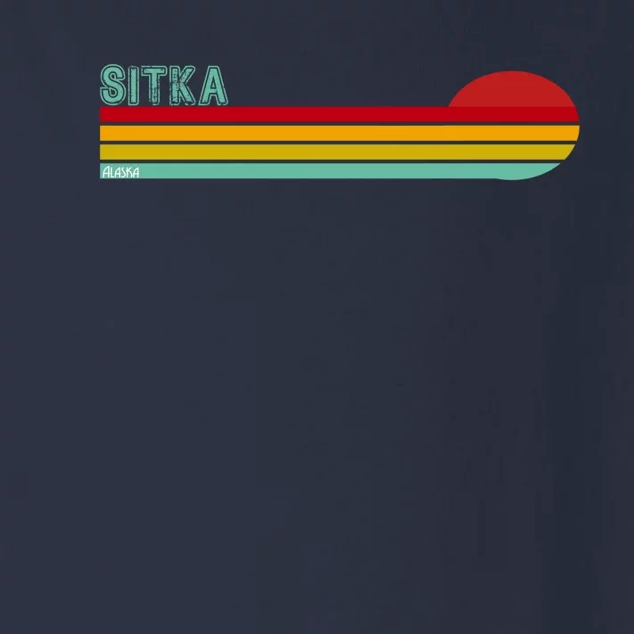 Sitka Alaska Retro Sunset Toddler Long Sleeve Shirt