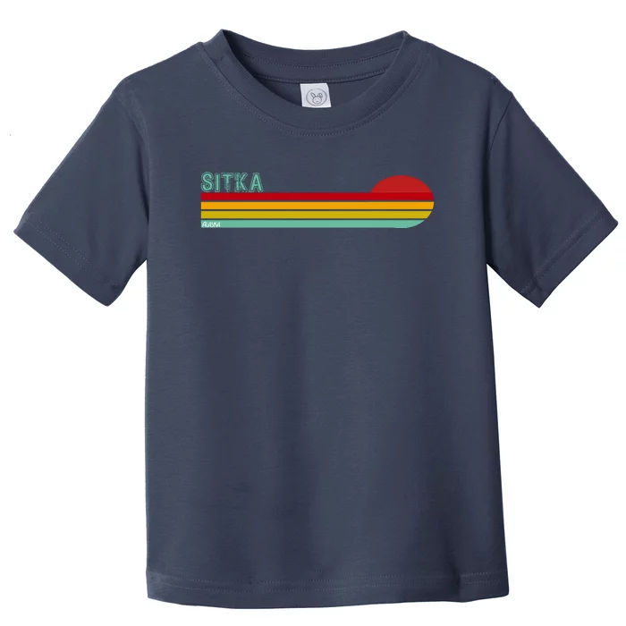 Sitka Alaska Retro Sunset Toddler T-Shirt