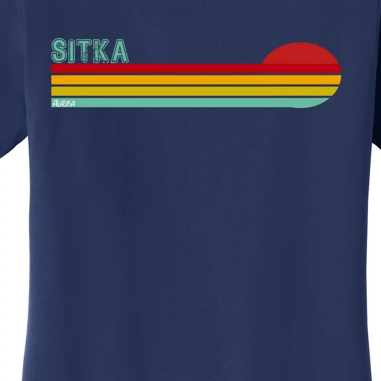 Sitka Alaska Retro Sunset Women's T-Shirt