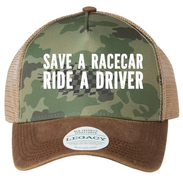 Save A Racecar Ride A Driver Legacy Tie Dye Trucker Hat