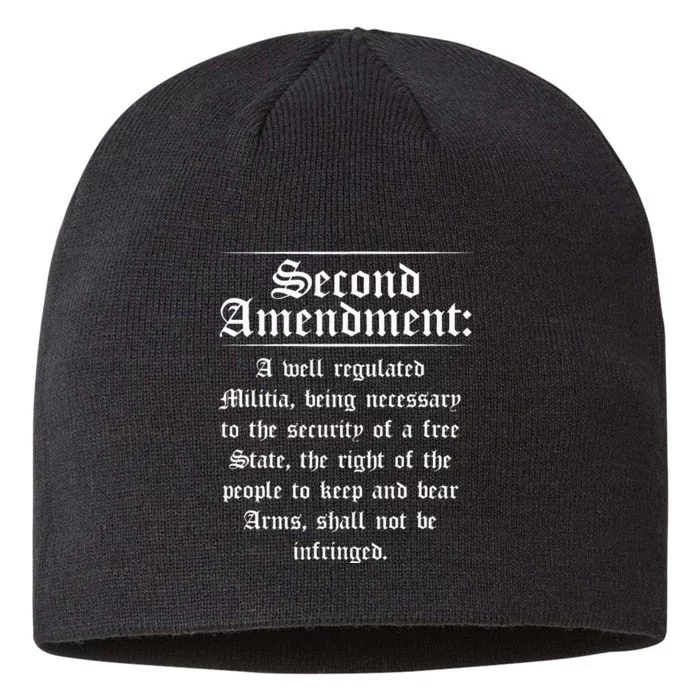 Second Amendment Rights Proud 2a Pro Gun Rights American 8 1/2in Sustainable Knit Beanie