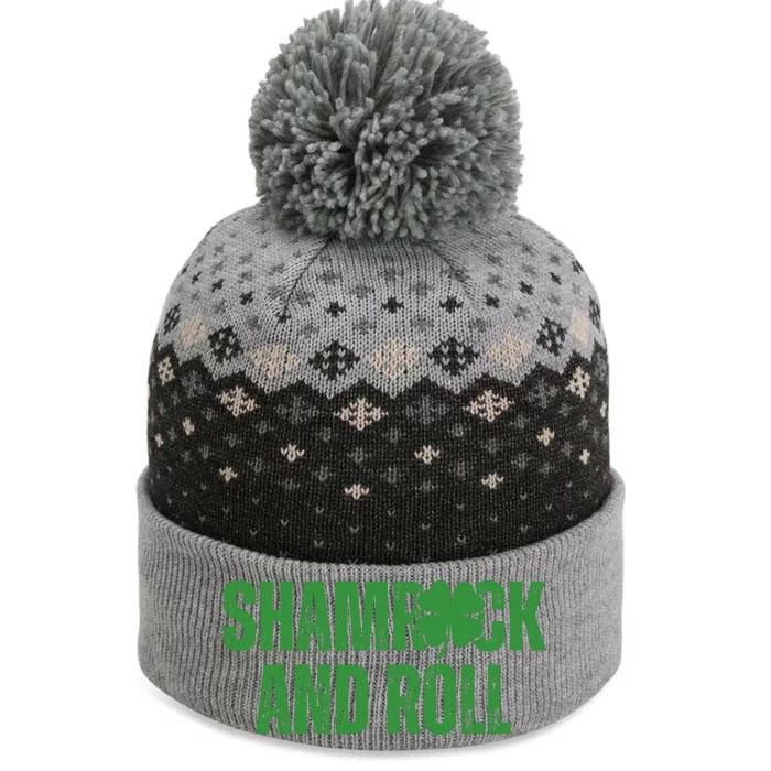 Shamrock And Roll St Patricks Day The Baniff Cuffed Pom Beanie