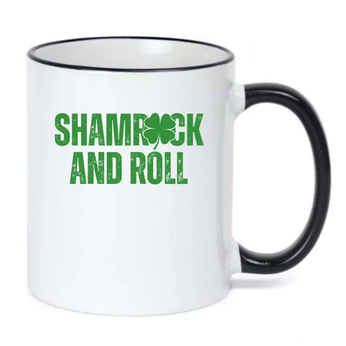 Shamrock And Roll St Patricks Day Black Color Changing Mug