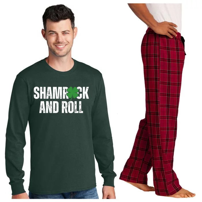 Shamrock And Roll St Patricks Day Long Sleeve Pajama Set