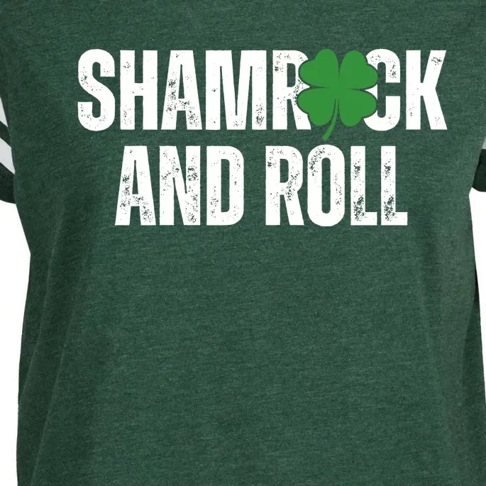 Shamrock And Roll St Patricks Day Enza Ladies Jersey Football T-Shirt